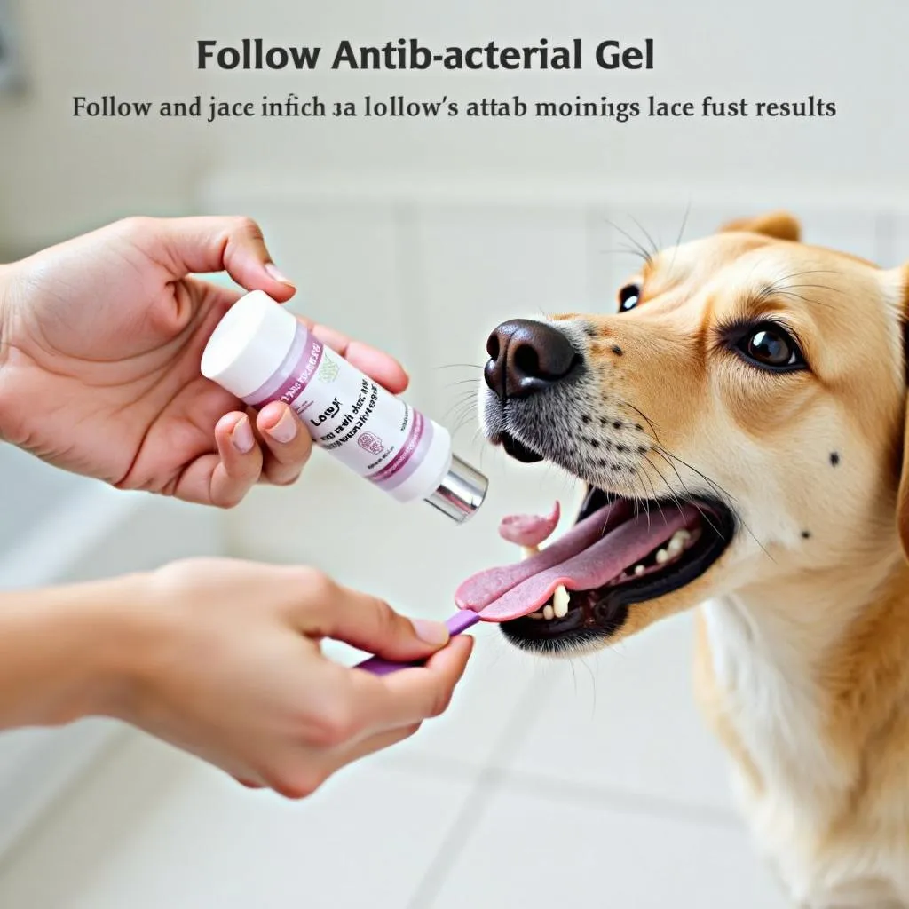 Antibacterial gel for dogs' mouths usage