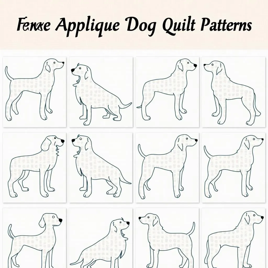 Applique Dog Quilt Patterns for Beginners