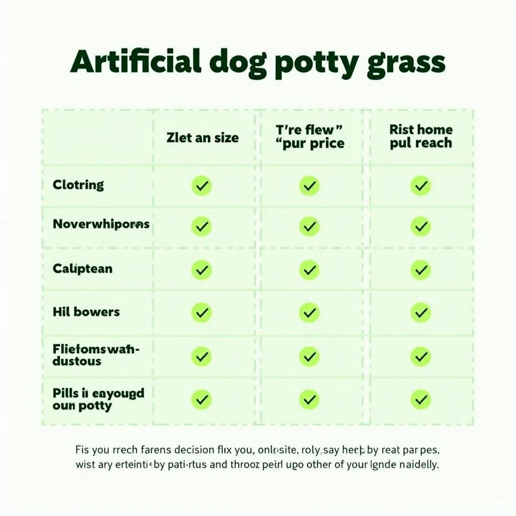 Artificial Dog Potty Grass Comparison Chart