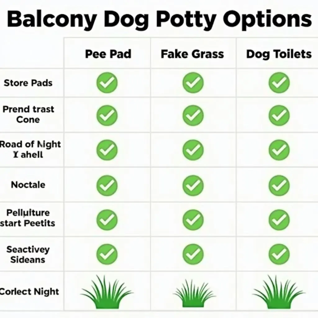 Balcony Dog Potty Options: A Comparison Chart