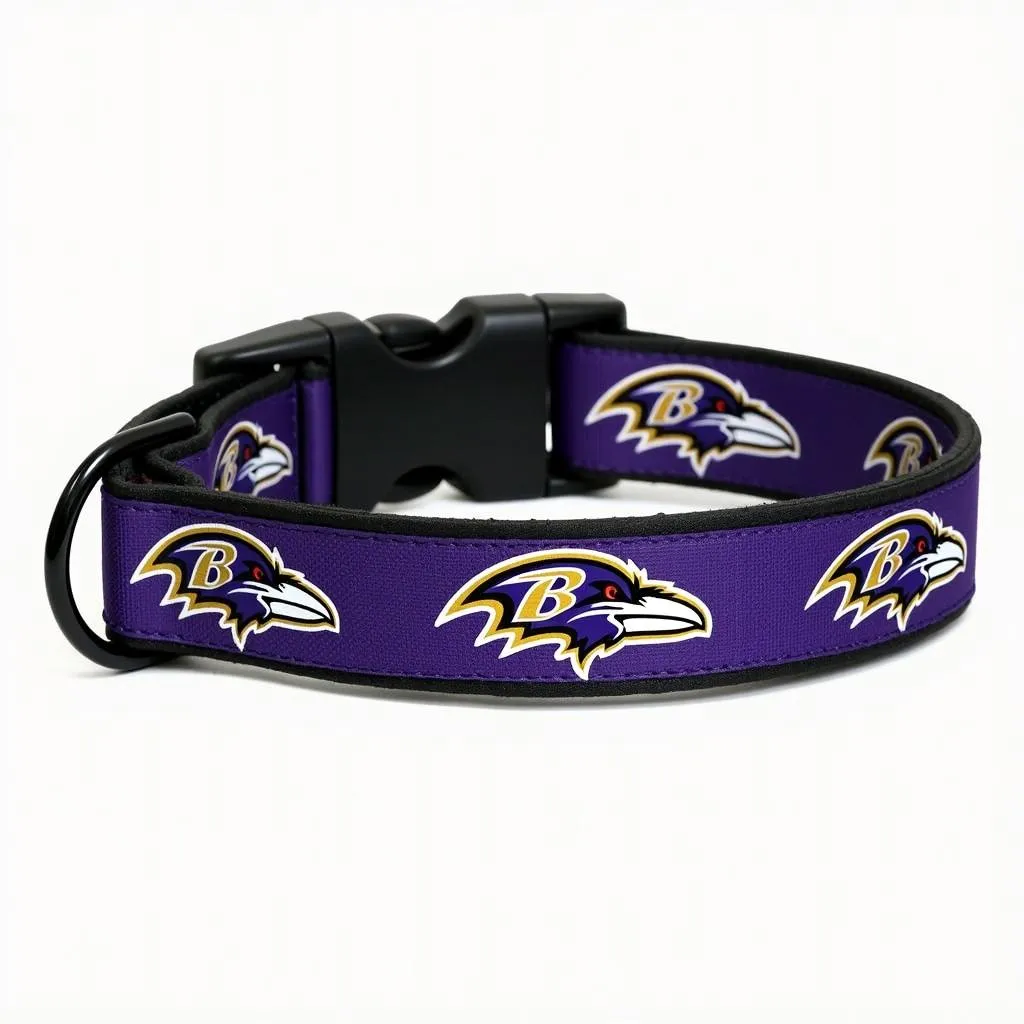 Baltimore Ravens Dog Collar with Official Logo