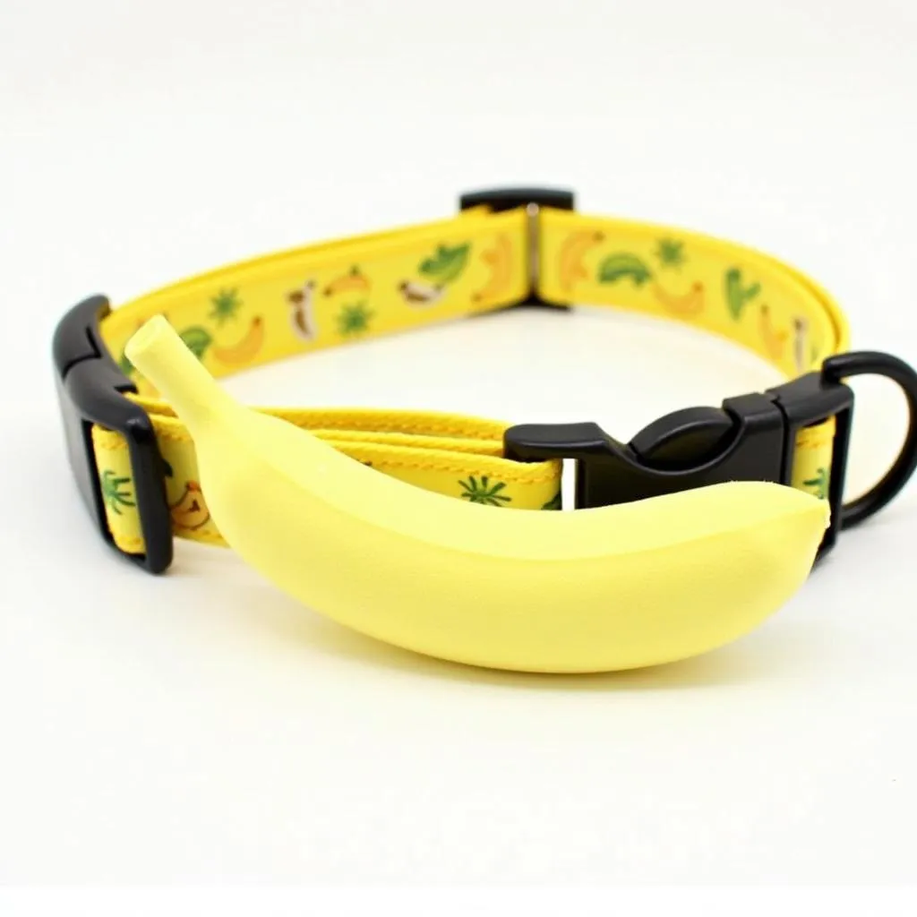 Cute Yellow Banana Pattern Dog Collar