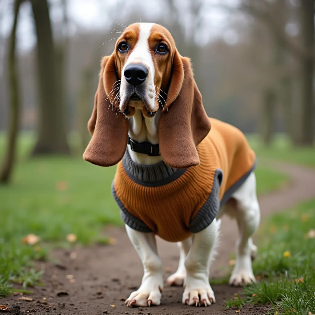 Basset Hound clothes for protection from the elements