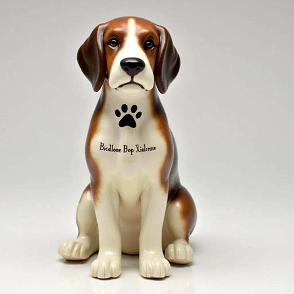 Beagle dog urn made of ceramic