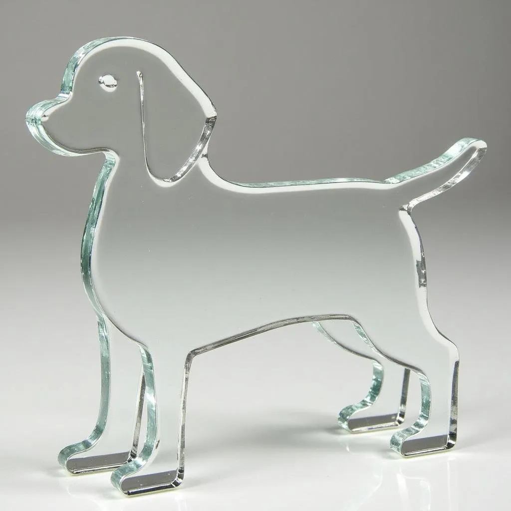 Beagle dog urn made of glass