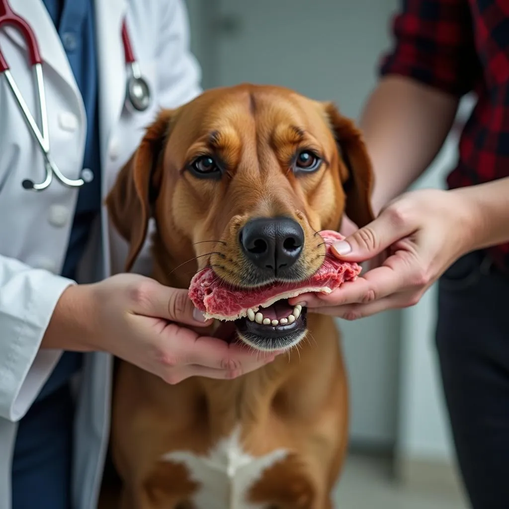 Beef cheek bones for dogs: A choking hazard, dogs chewing on bones