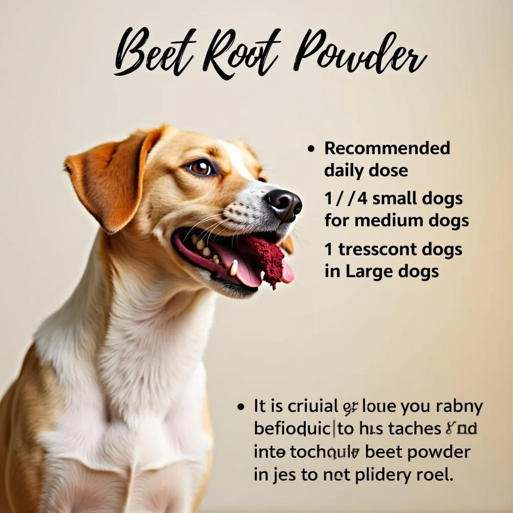 Safe dosage of beet root powder for dogs