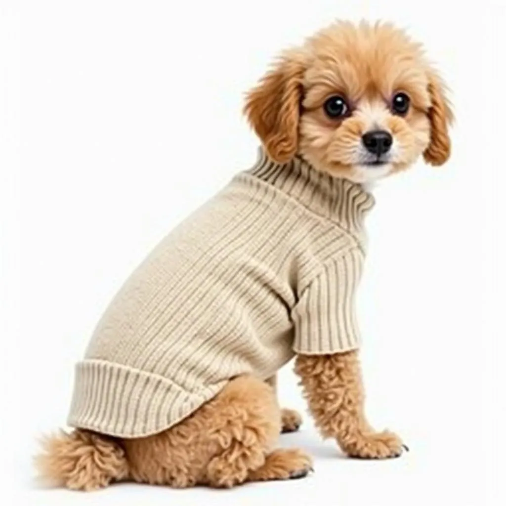 Beige Dog Sweater for Small Breeds: A Stylish and Cozy Option for Your Tiny Pup