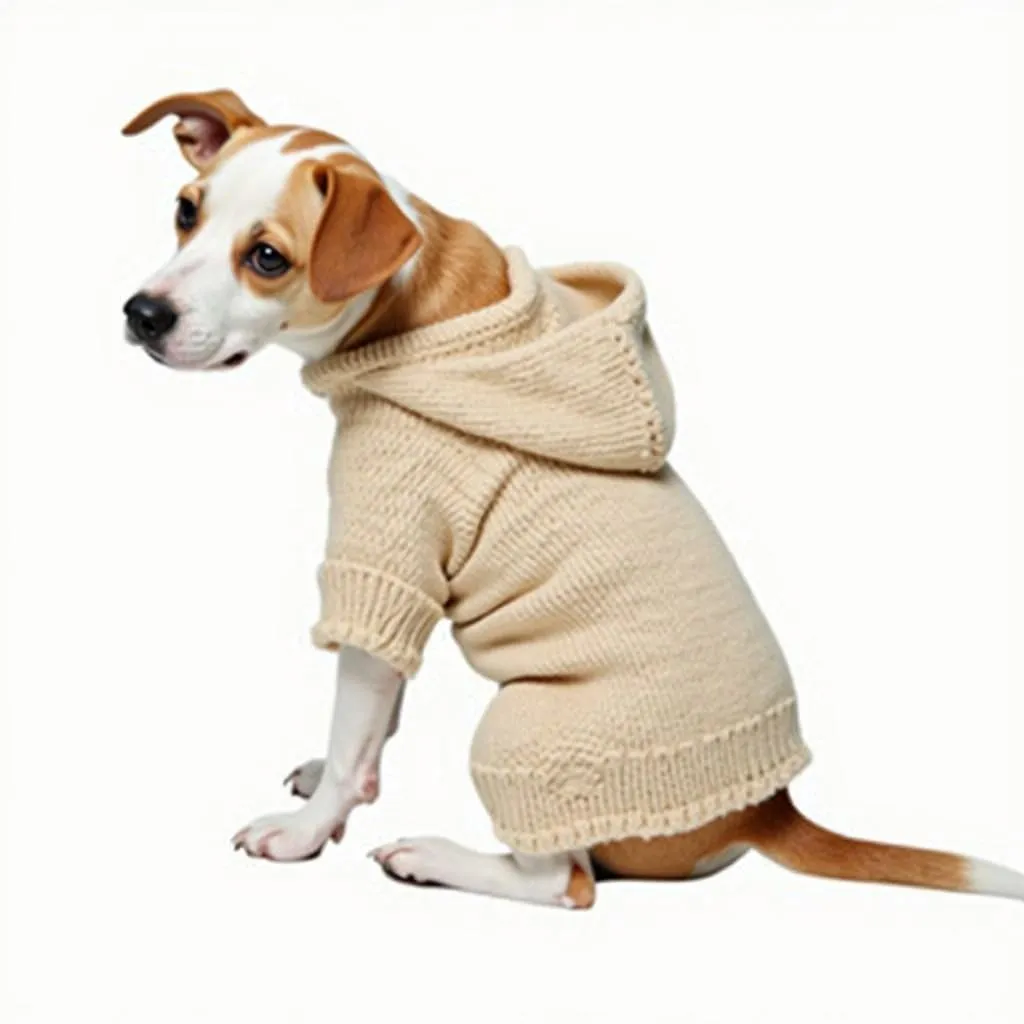 Beige Dog Sweater with Hood: Stylish and Practical for Your Pup