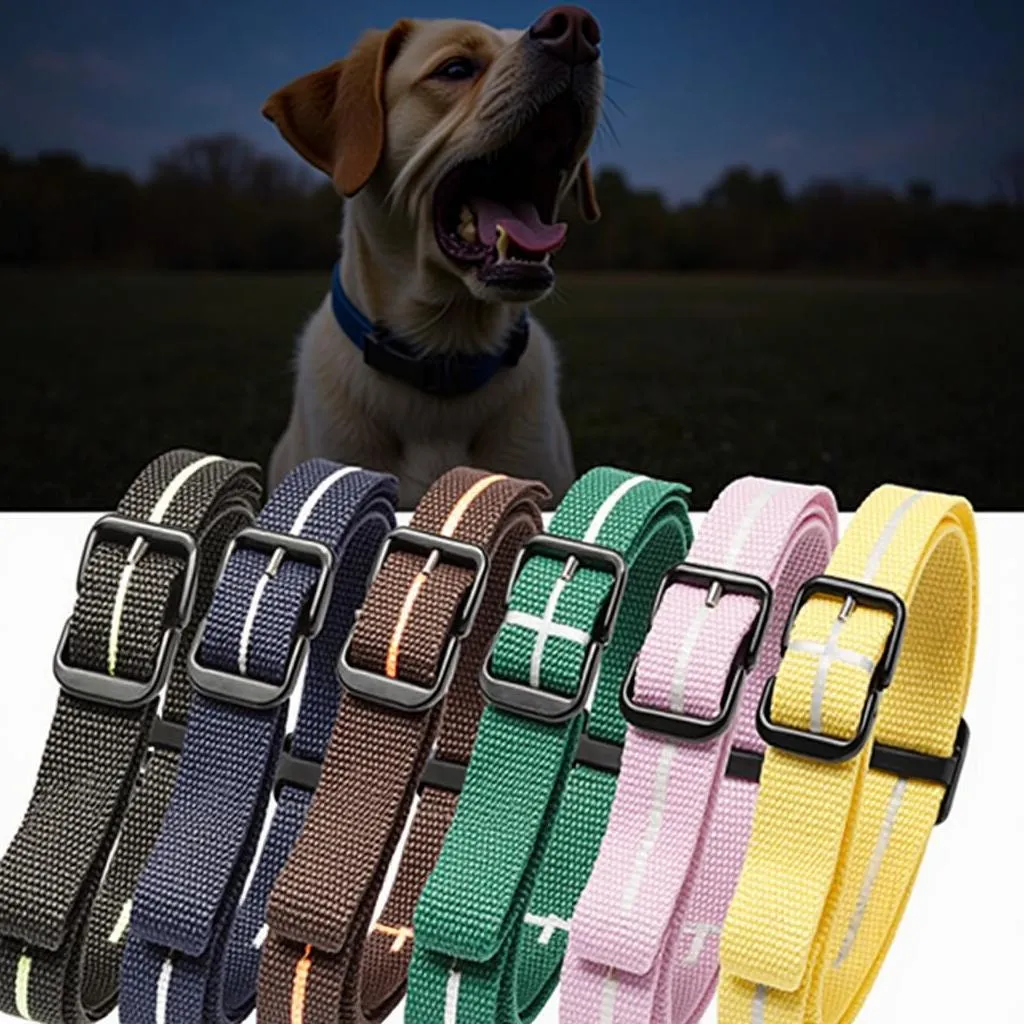 Reflective Dog Collar for Enhanced Nighttime Visibility