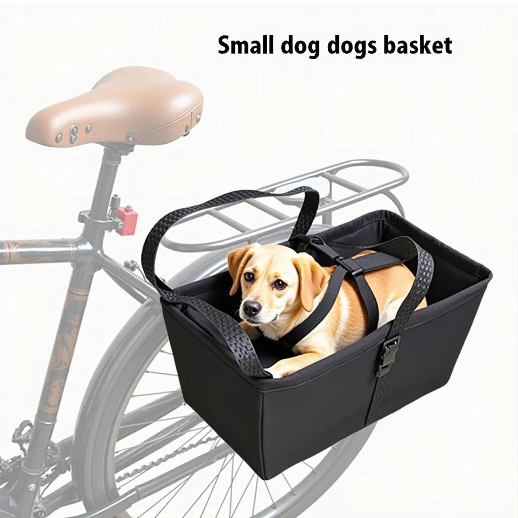 Small size bicycle dog basket