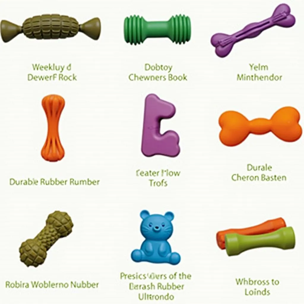 Big dog chew toys made from durable rubber