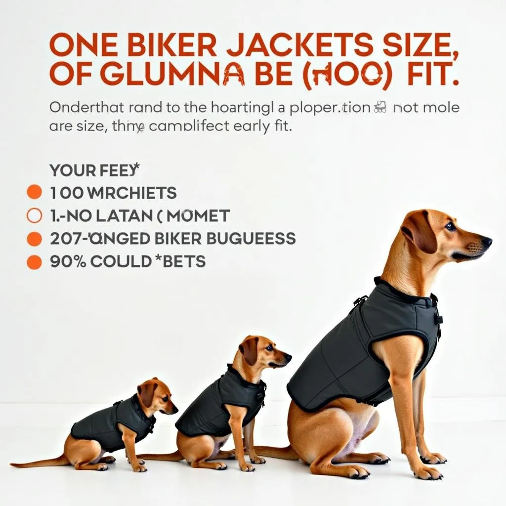 Choosing the right size for your dog's biker jacket