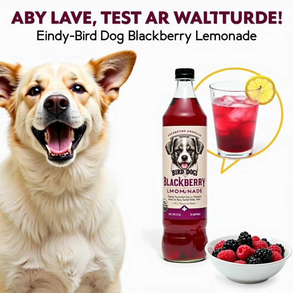 Bird Dog Blackberry Lemonade dog drinking from bowl