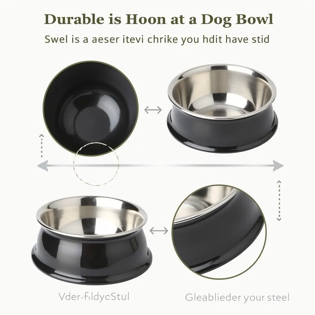 Black Dog Bowls: Stainless Steel