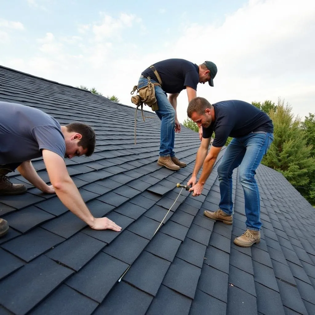 Professional black dog roofing installation by experienced contractors