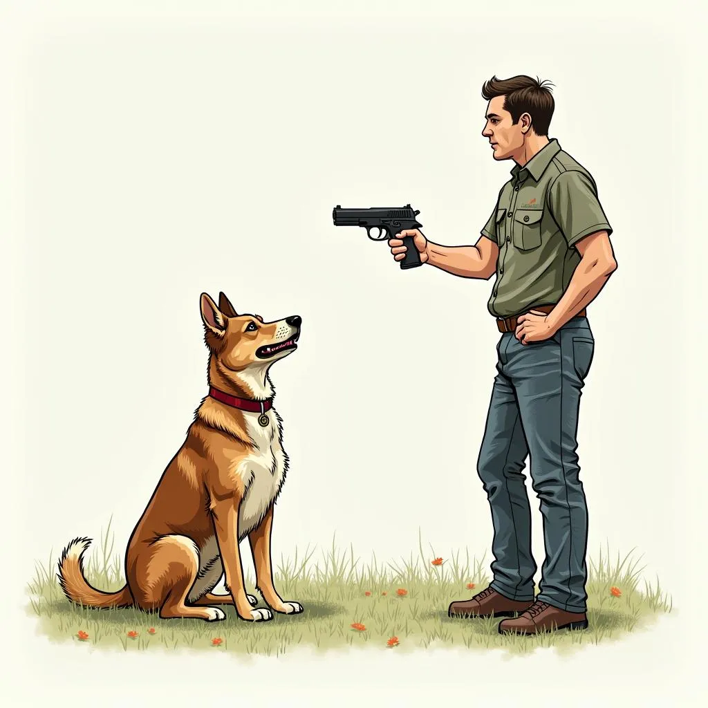 Dog training with a blank pistol is a controversial topic