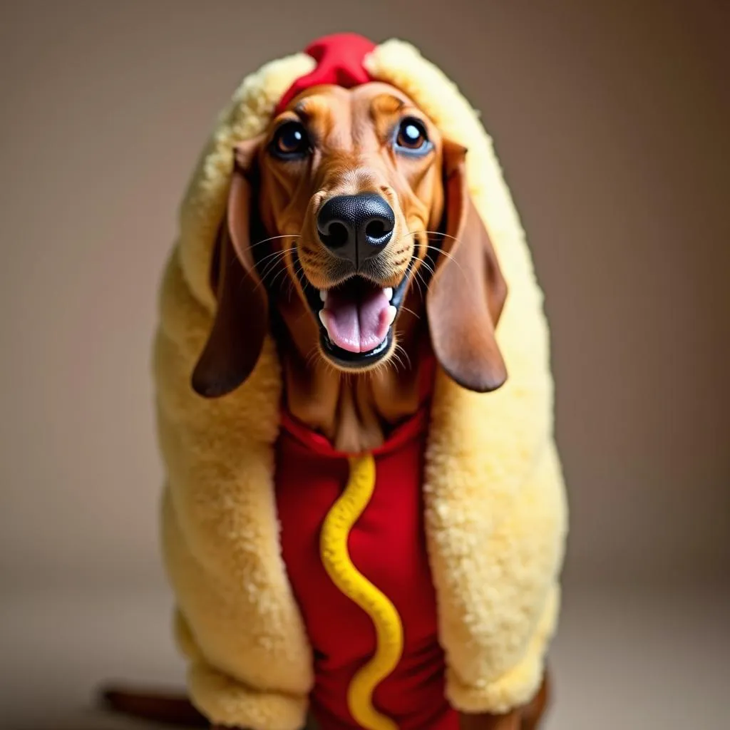 Bloodhound dog funny costume