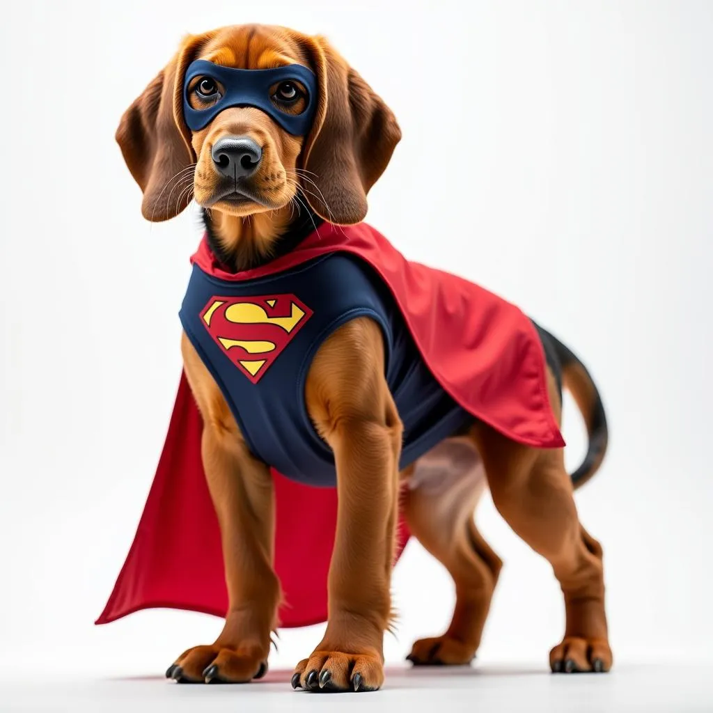 Bloodhound dog superhero costume