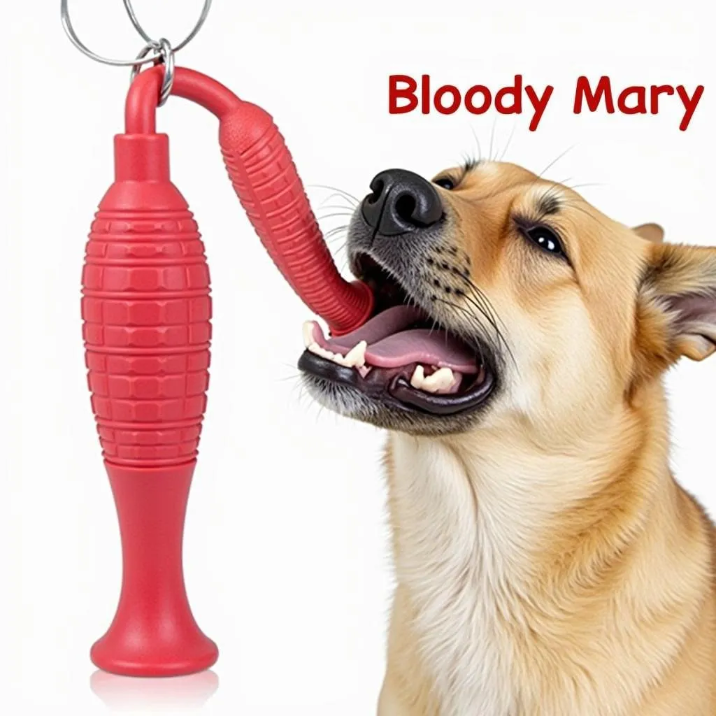 Dog Playing with Bloody Mary Dog Toy