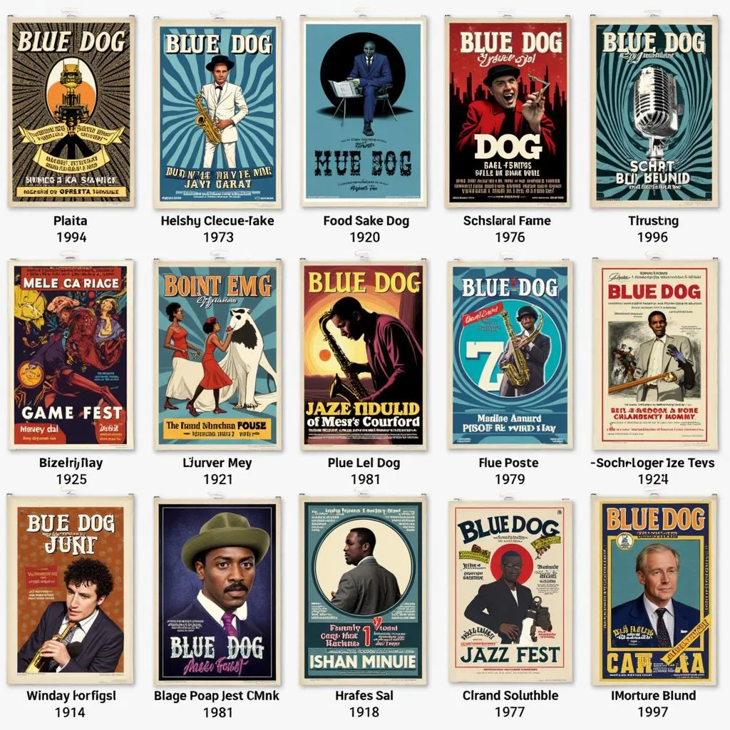 Blue Dog Jazz Fest Poster Art Collection: A Vibrant Visual Journey