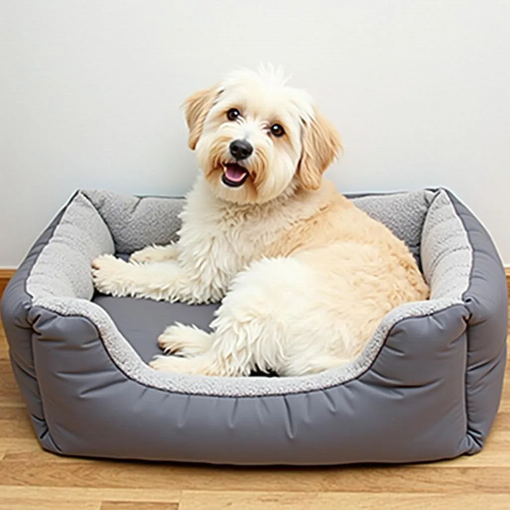 Bolster dog bed for comfort and support