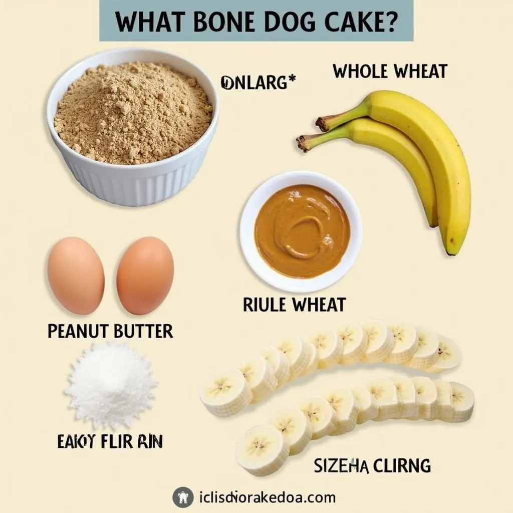 Bone dog cake recipe with ingredients