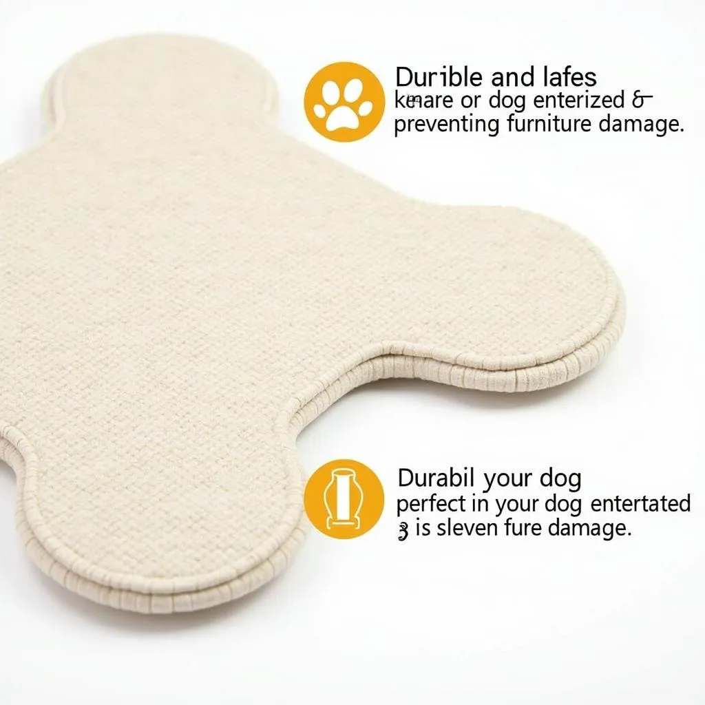 Dog Bone Mat for Safe Chewing: A Close Up View