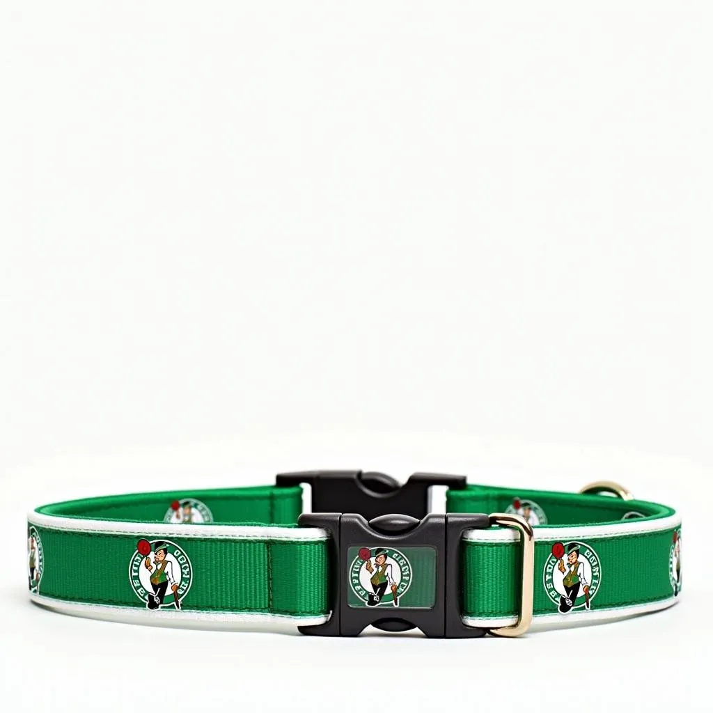 Boston Celtics Dog Collar Green and White