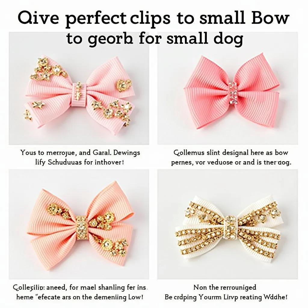 Bow clips for small dogs