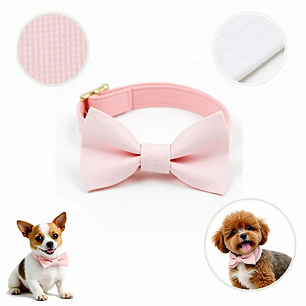 Stylish Bow Dog Collar for Small Dog Breeds