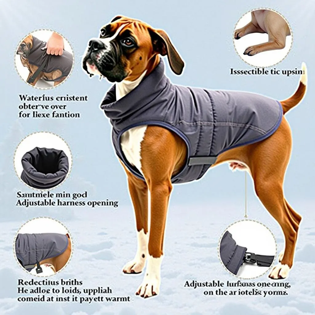 Boxer Dog Winter Coat for Cold Weather