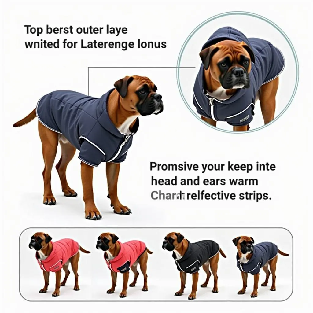 Boxer Dog Winter Jacket with Hood