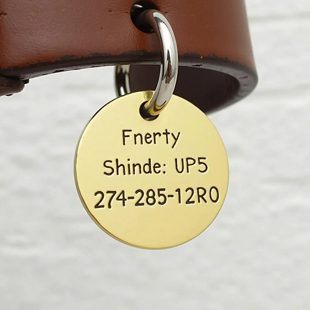 Brass dog tags for dogs