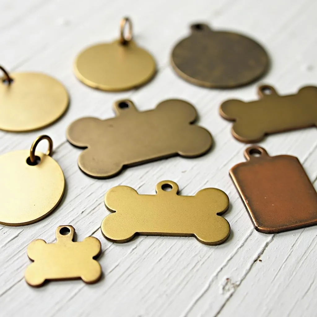 Durable brass dog tags