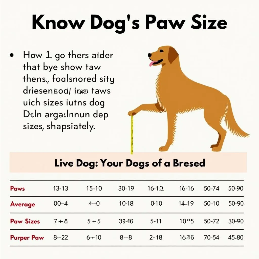 Golden Retriever Paw Size Chart: A Guide to Finding the Perfect Fit