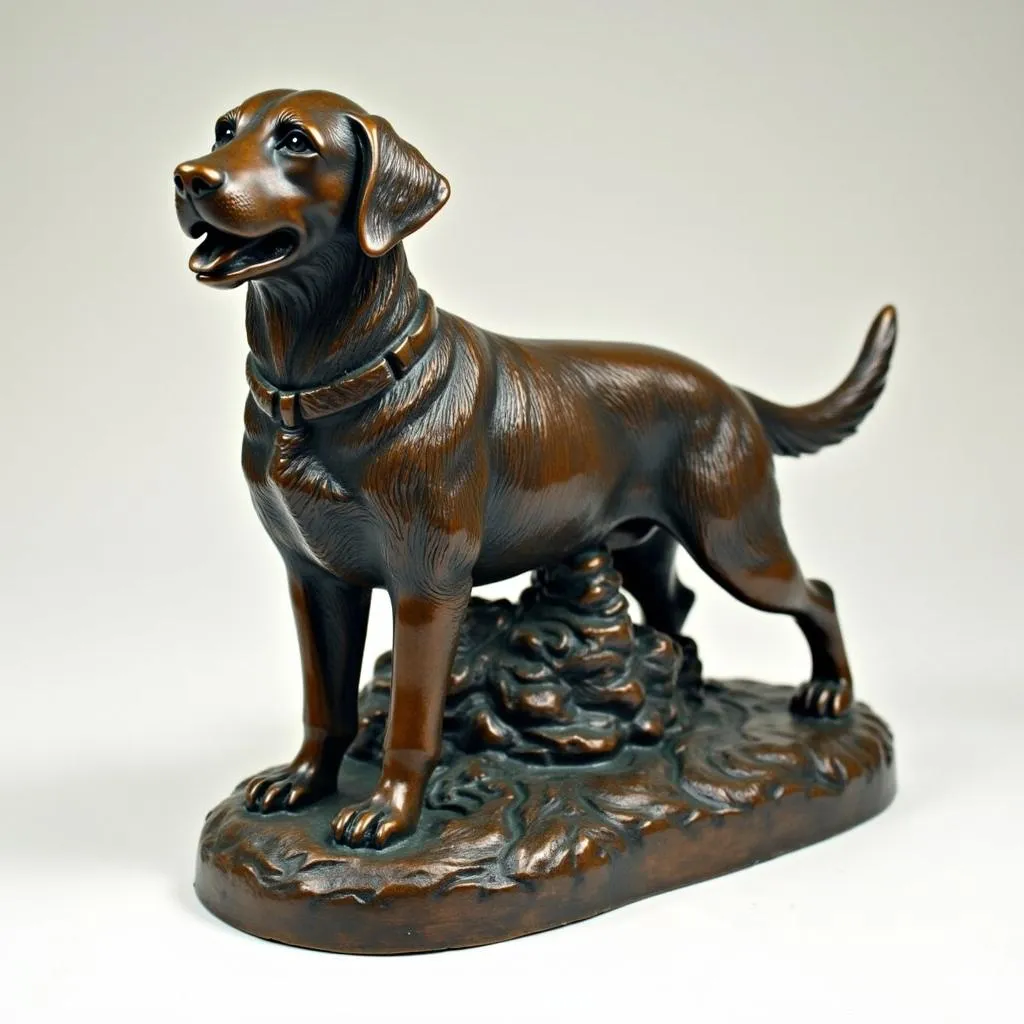 Bronze Dog Statue for Garden Decoration