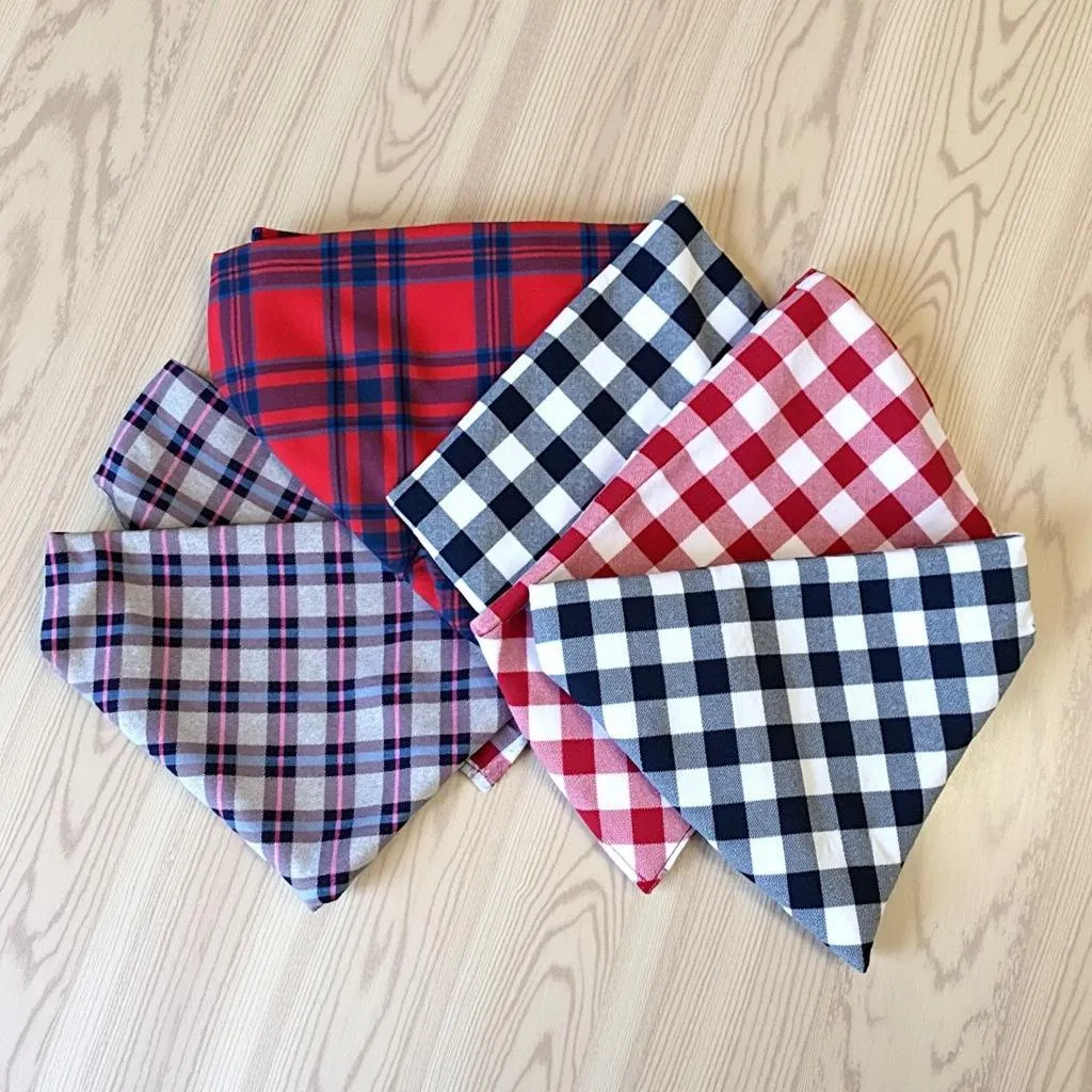 Variety of Buffalo Check Dog Bandanas