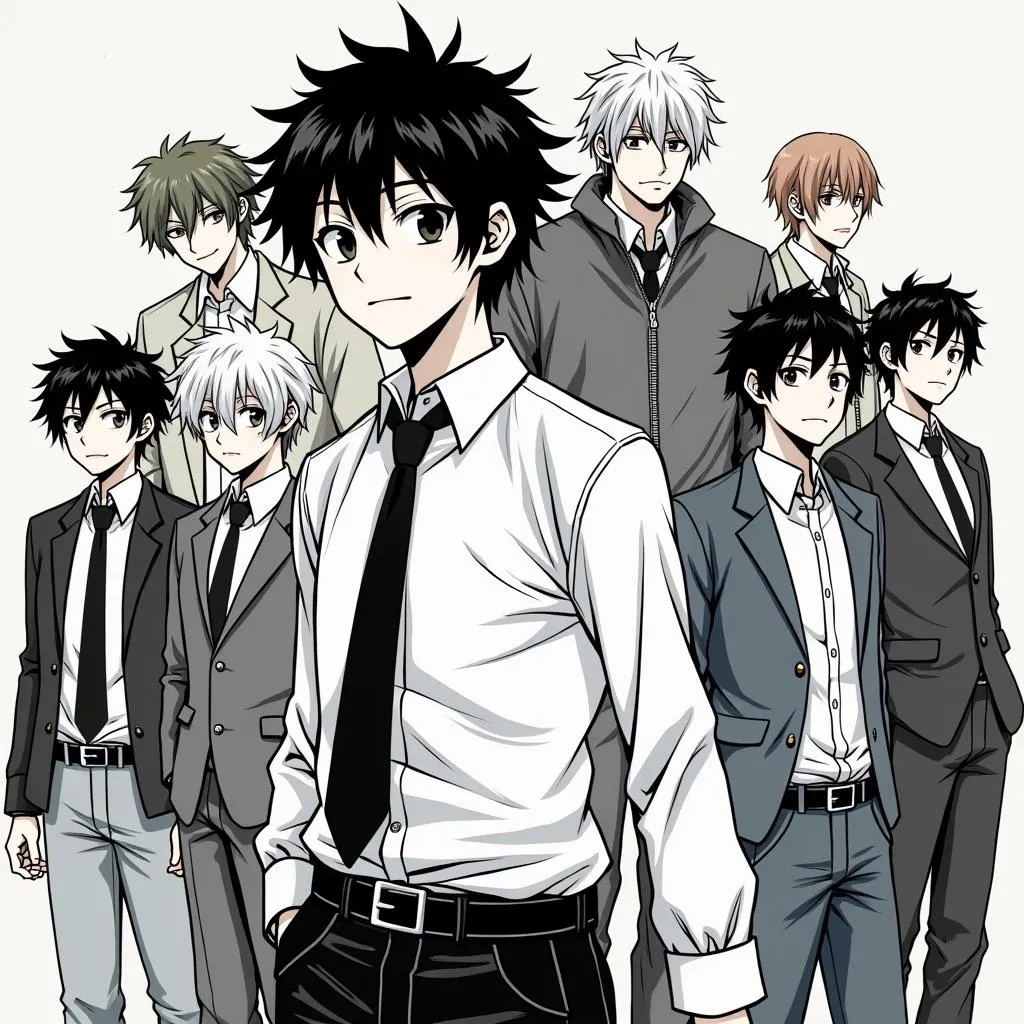 Atsushi Nakajima,  Armed Detective Agency members, and other characters from the manga