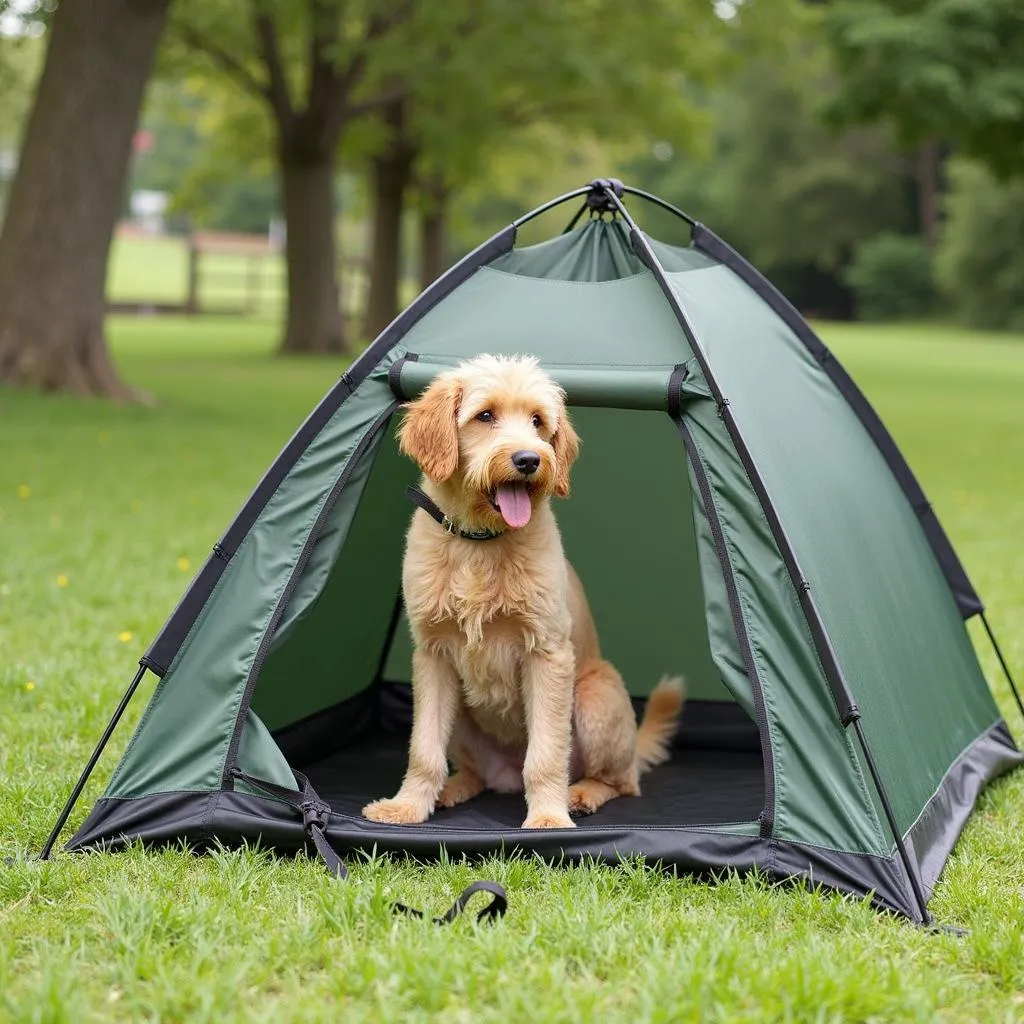 Camping with a dog tent large