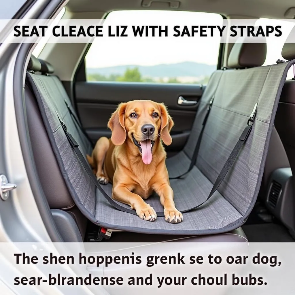 Dog Car Seat Bed with Safety Straps