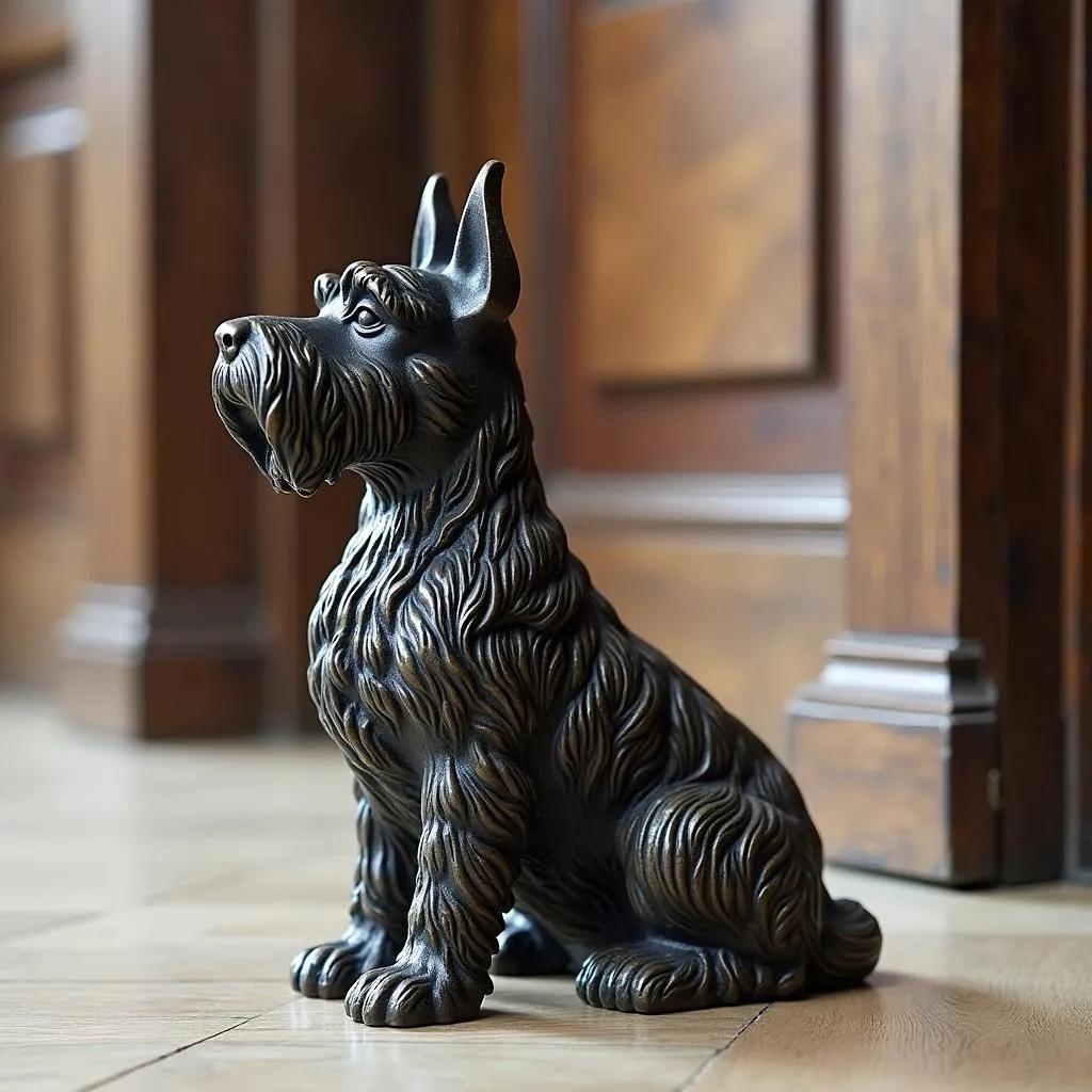 Cast Iron Scottie Dog Doorstop: A Unique Home Decor Element in Hanoi