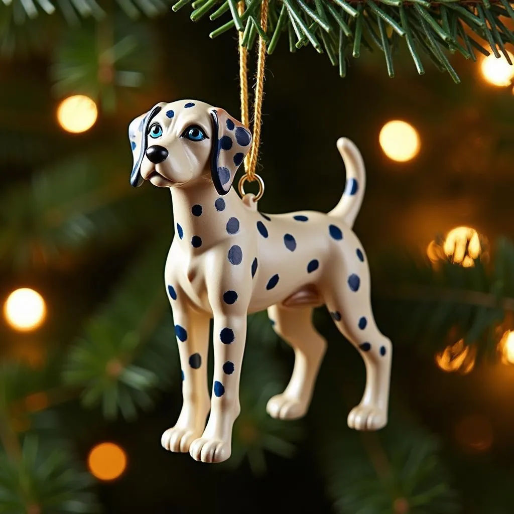 Catahoula Leopard Dog Christmas Ornament on a Christmas Tree