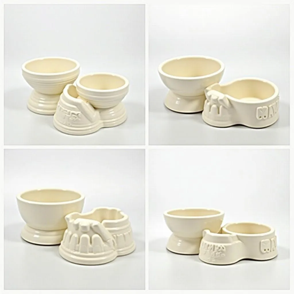 Ceramic slow feed dog bowl designs