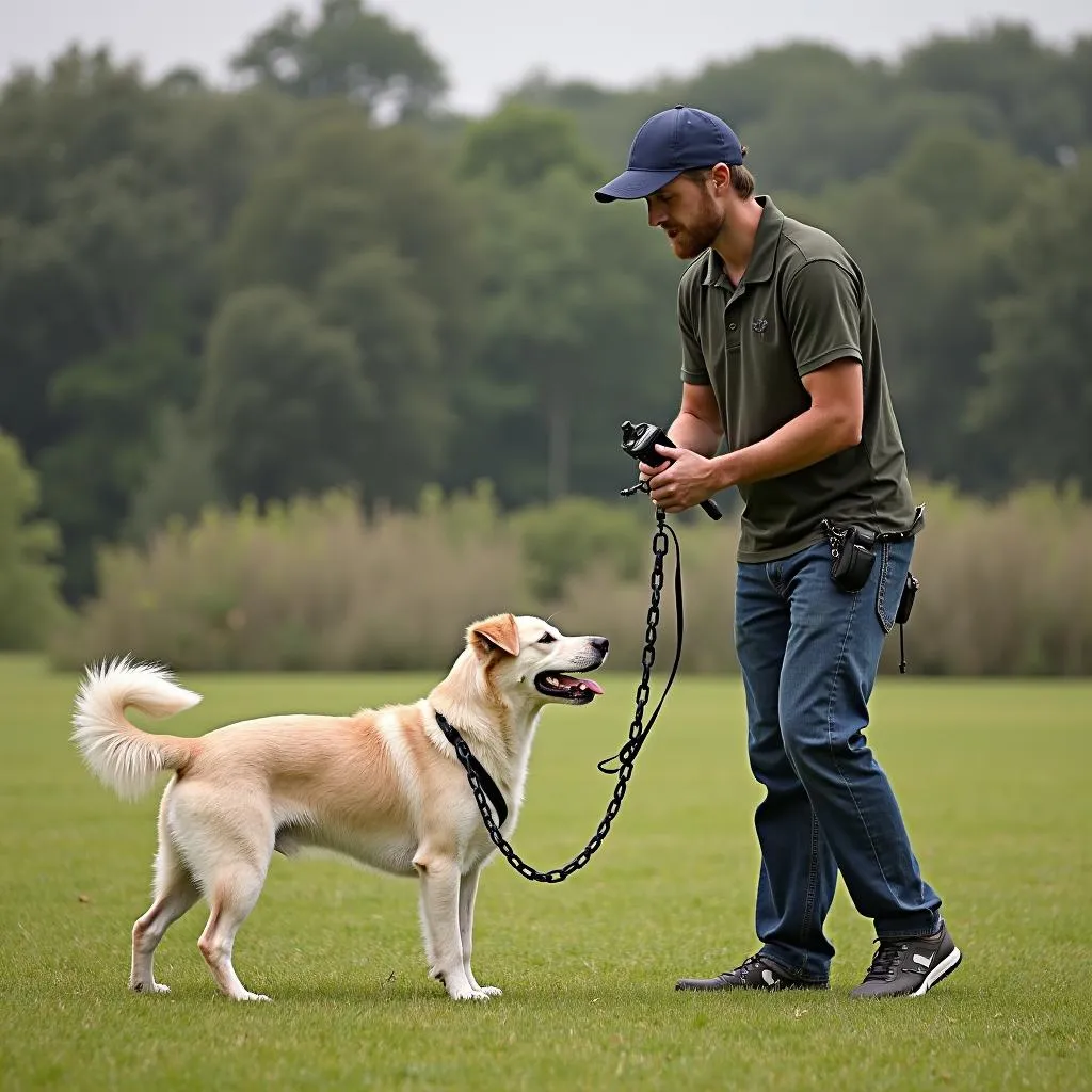 Chain lead for dog training