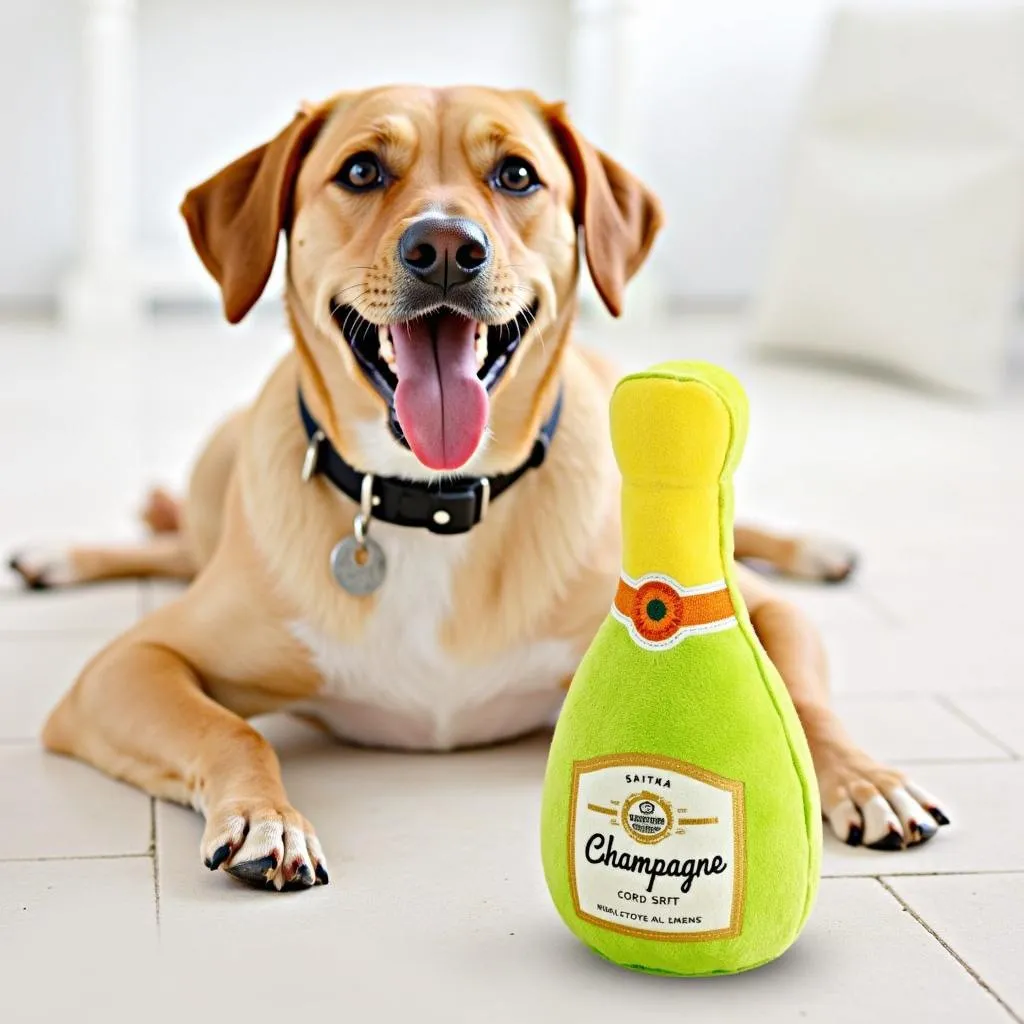 Dog Toy with Champagne Scent