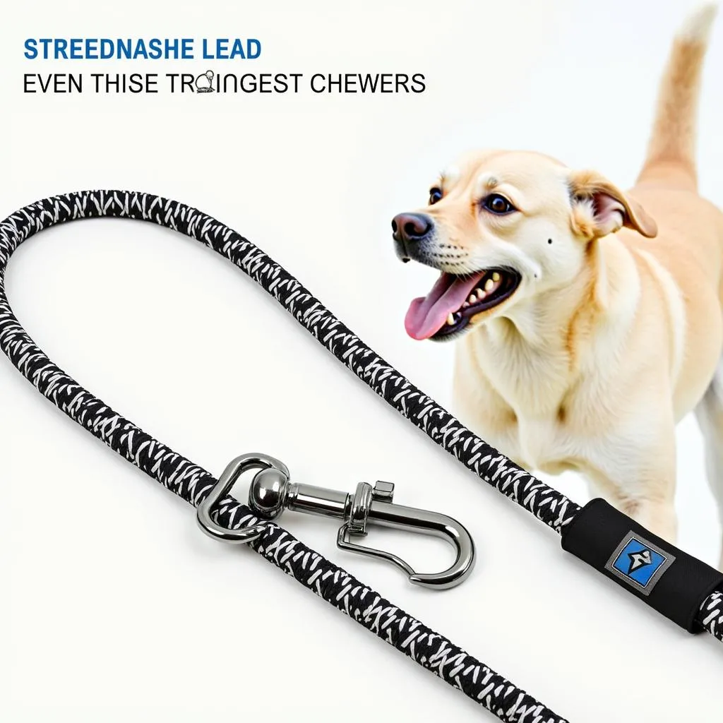 Nylon Chew Proof Dog Leash For Strong Chewers