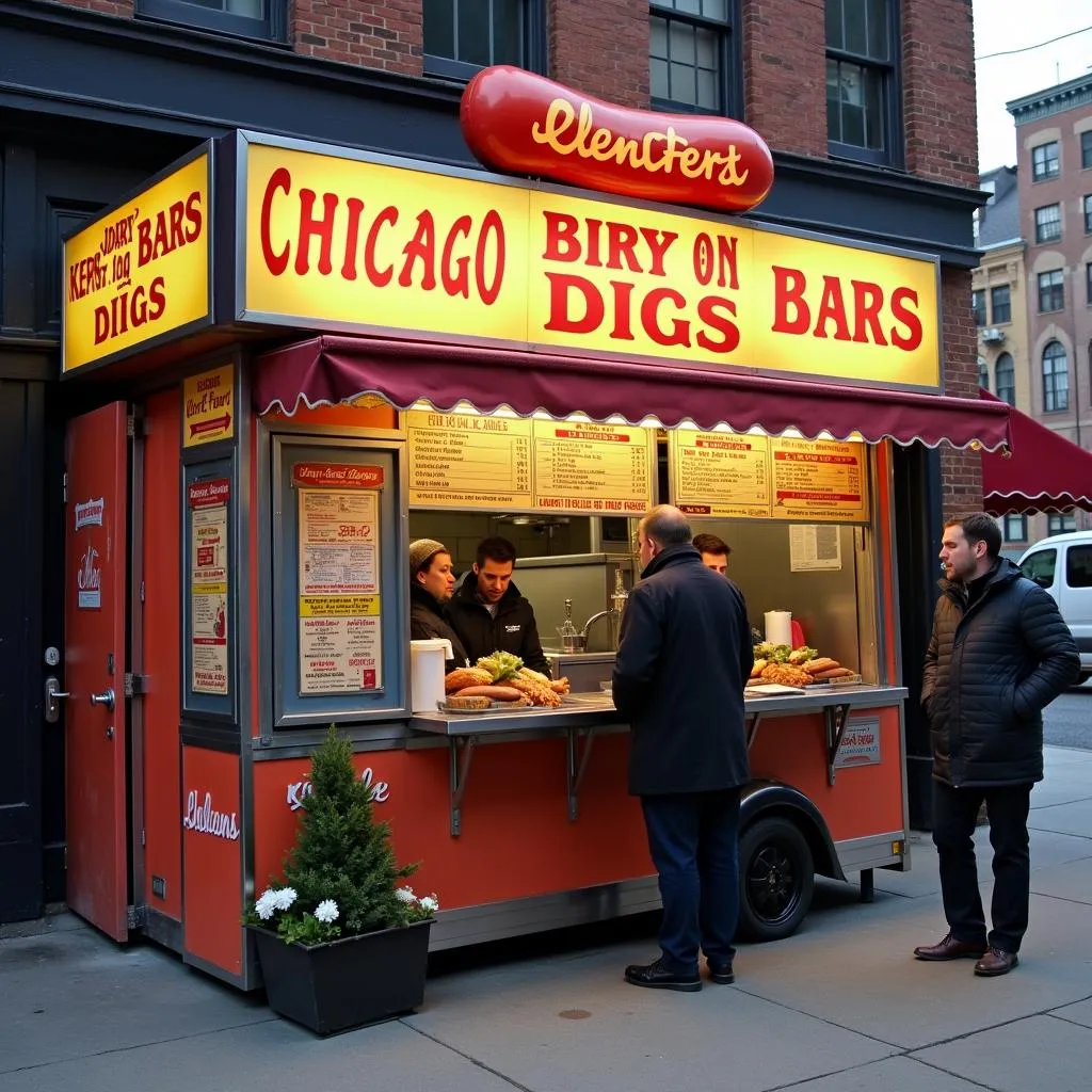 Chicago-style hot dog stand