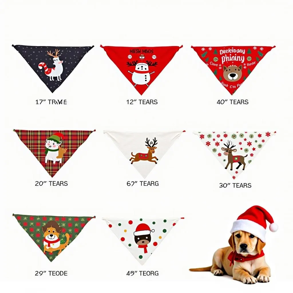 Adorable Christmas bandanas for dogs