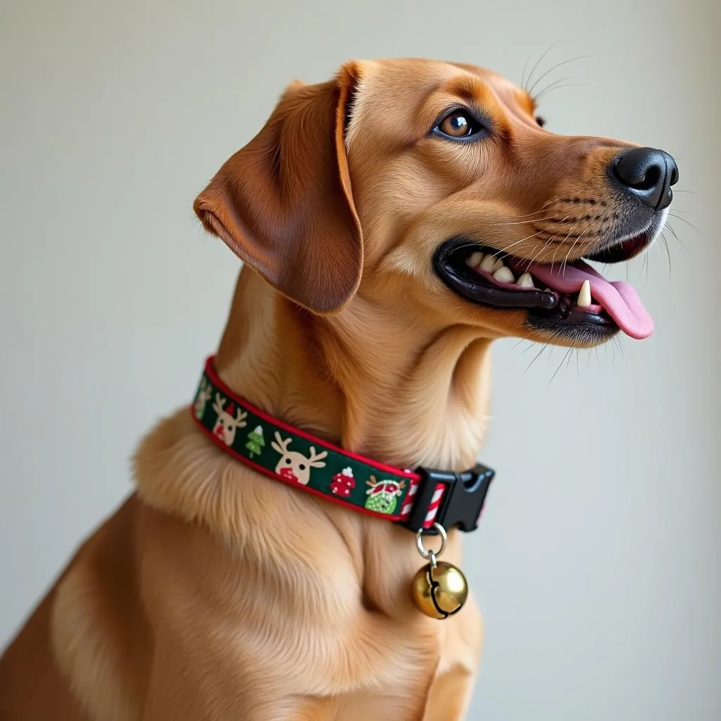 Christmas dog collars with jingle bells